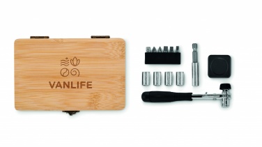 Logotrade corporate gift picture of: 13 piece tool set, bamboo case